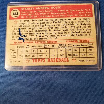 Lot 56: 1952 Stan Rojek Baseball Card