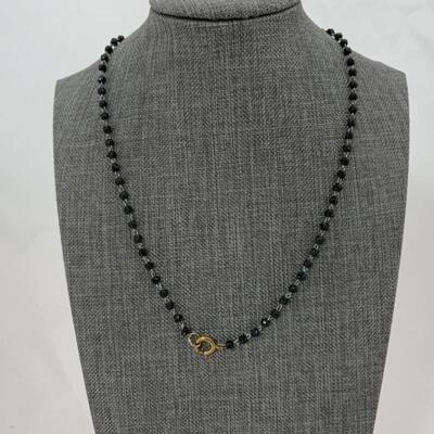 .50. 12k Gold | Onyx & Seed Pearl | Victorian Mourning Pendant