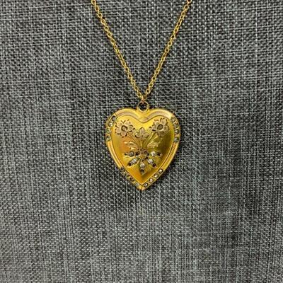 .51. Edwardian | Heart-Shaped Locket | Paste Stones