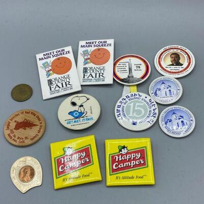 Mixed lot of Pins and Tokens YD#011-1120-00096