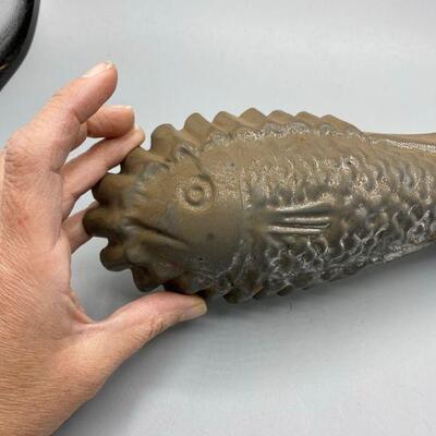 Vintage Fish Shaped Tin Mold YD#011-1120-00235