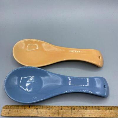 Pair of Ceramic Spoon Rests by Papel California YD#011-1120-00238