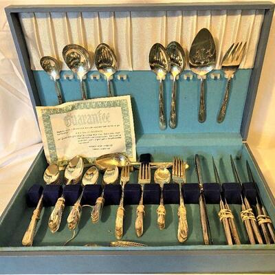 Vintage Silver Plated Silverware Set in Case