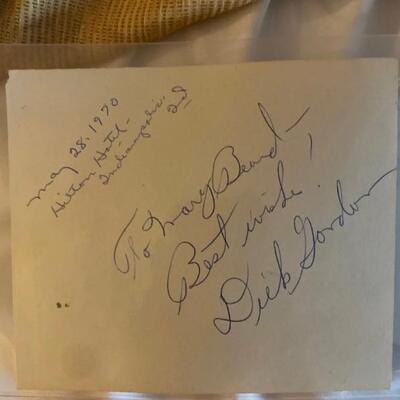 Dick Gordon Apollo 12 astronaut signature 