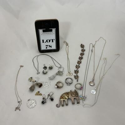 .78. Sterling Jewelry Mixed Lot