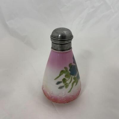 .82. Antique | Hand Painted | Glass Syrup Server