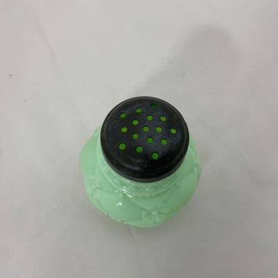 .84. Antique | Green Jadite-Toned Glass Sugar Shaker