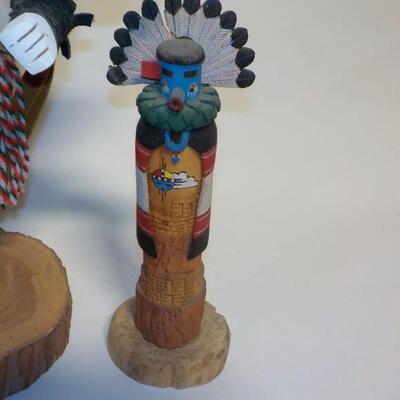 Hand crafted south american Indian medicine man and totten.