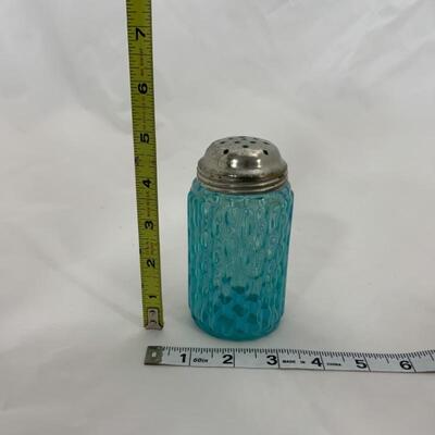 .87.  Antique | Blue Opalescent Sugar Shaker