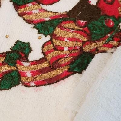 Lot 9: New/Old Stock (6) Vintage Santa Hand Towels 
