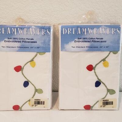 Lot 13: (2) New Dream Weavers Pillowcases (each package has 2 Pillowcases)