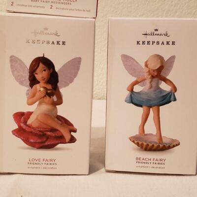Lot 24: New in Package (4) Boxes of Hallmark Fairy Ornaments 