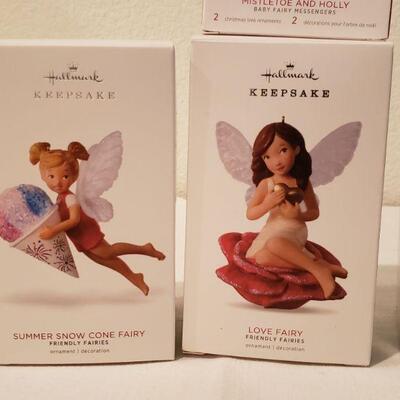 Lot 24: New in Package (4) Boxes of Hallmark Fairy Ornaments 