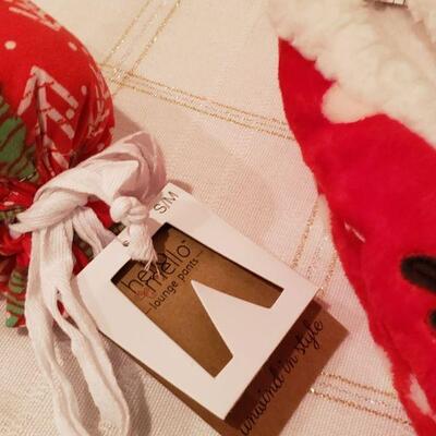 Lot 31: New Christmas Slippers & PJ Pants