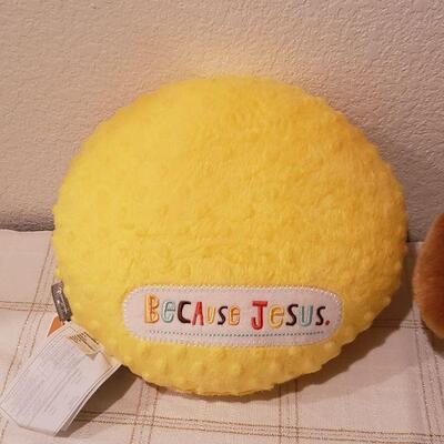 Lot 32: New Gund Religious Bear & New Hallmark Pillow