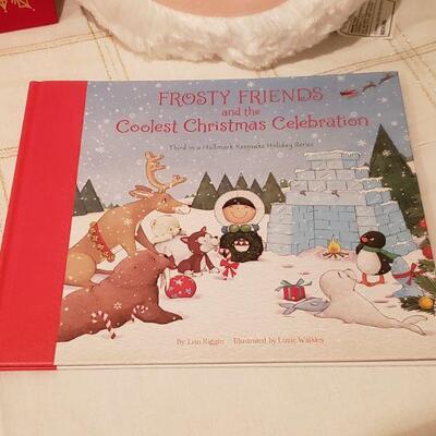 Lot 43: (3) New Books and a matching Frosty Friends Stuffed Friend 
