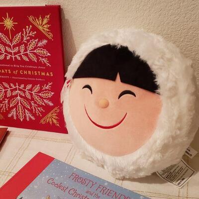 Lot 43: (3) New Books and a matching Frosty Friends Stuffed Friend 