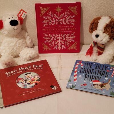Lot 45:  (3) New Books & (2) Stuffed Animals 