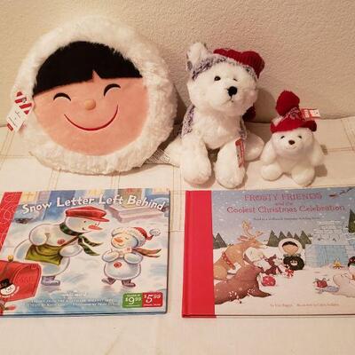 Lot 47:  New (2) Books & (3) Plush Friends