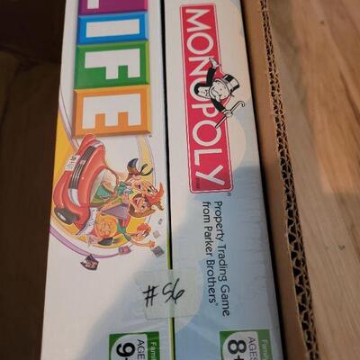 Lot 56: BRAND NEW Board Games LIFE and MONOPOLY
