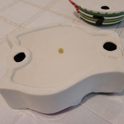 Lot 59: (2) New CHRISTMAS Theme CAT Food/Water Bowls
