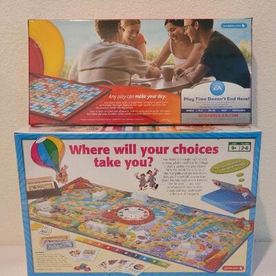 Lot 57: (2) BRAND NEW Board Games LIFE and SCRABBLE