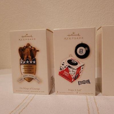 Lot 84: Assorted HALLMARK Christmas Ornaments + Trinket Box