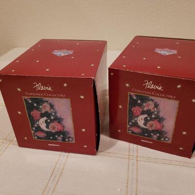 Lot 104: (2) Music Box Christmas Deco Figures
