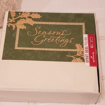 Lot 117:  New Hallmark Throw Blanket, Christmas Cards & Snowman Ornament 