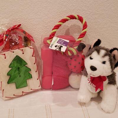 Lot 121:  New in Package Dog Christmas Presents 