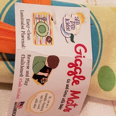 Lot 124: New Wood Puzzle, Play/Dinner Mat and Soft Pink Unicorn 