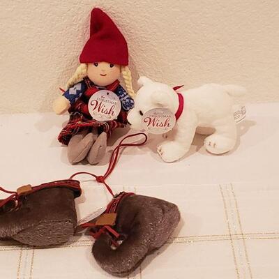 Lot 127:  "My Christmas Wish" Small Anja, Bear & Ornament 
