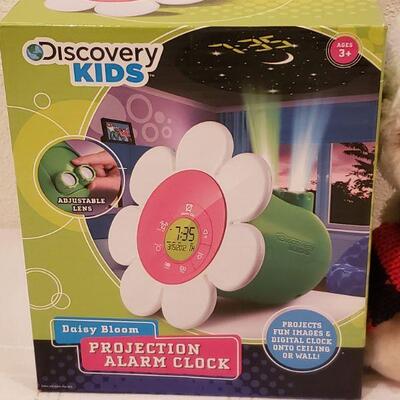 Lot 135: New Projection Alarm Clock and Stuffed Animal 