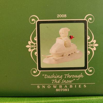 Lot 156: Dept. 56 SnowBabies Christmas Figures 
