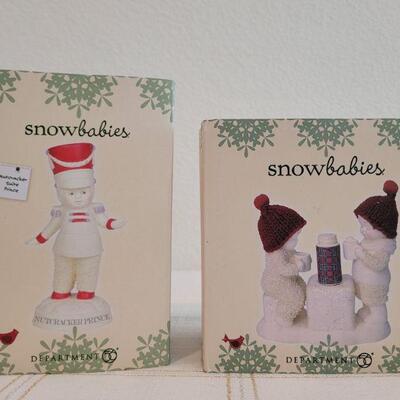 Lot 159: Dept. 56 SnowBabies Christmas Figures 