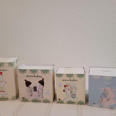 Lot 159: Dept. 56 SnowBabies Christmas Figures 