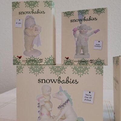 Lot 161: Dept. 56 SnowBabies Christmas Figures 