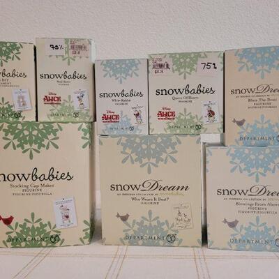 Lot 183: Assorted Dept. 56 SnowBabies Christmas Figures 