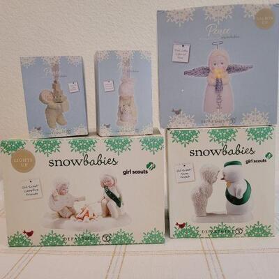 Lot 185: Assorted Dept. 56 SnowBabies Christmas Figures 