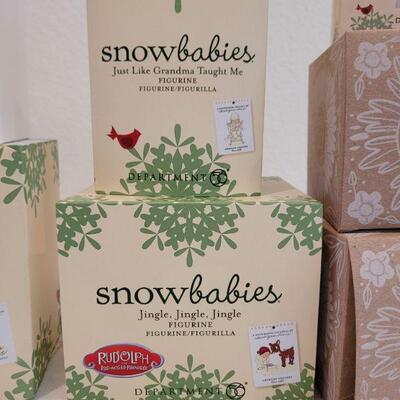 Lot 187: Assorted Dept. 56 SnowBabies Christmas Figures 