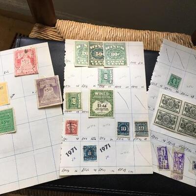 Collection of 20+ Rare US Tax Stamps  