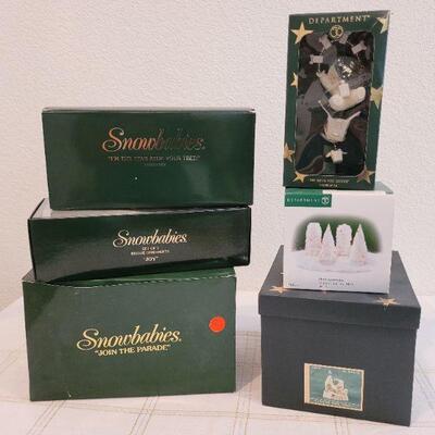 Lot 199: Assorted Dept. 56 SnowBabies Christmas Figures 