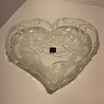 MIKASA, Heart shape Crystal Dish 