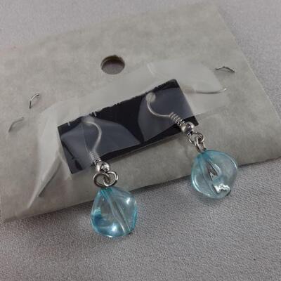 Silvertone Blue Beads Necklace