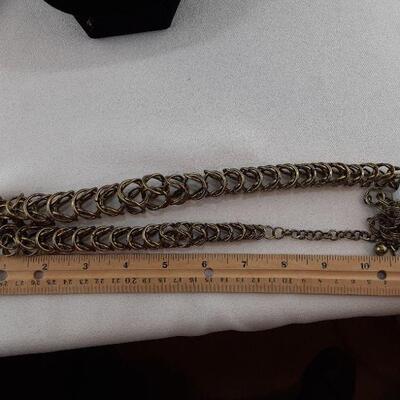 Brassy Goldtone Large Chain Necklace