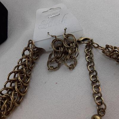 Brassy Goldtone Large Chain Necklace