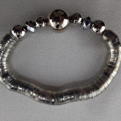 Silvertone Stretch Bracelet