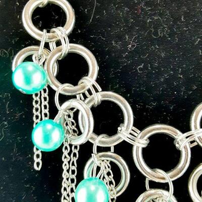 Turquoise Beads and Dangles Necklace