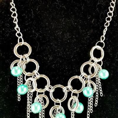Turquoise Beads and Dangles Necklace