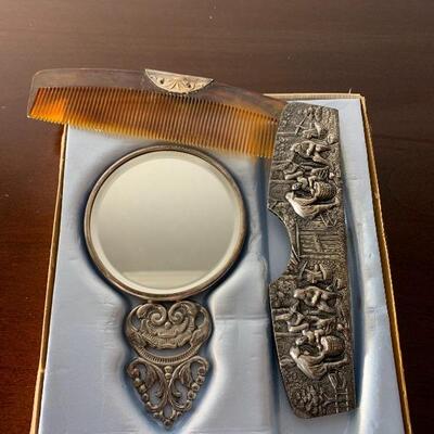 1940â€™s Silver plate Hans and Jensen set in original box